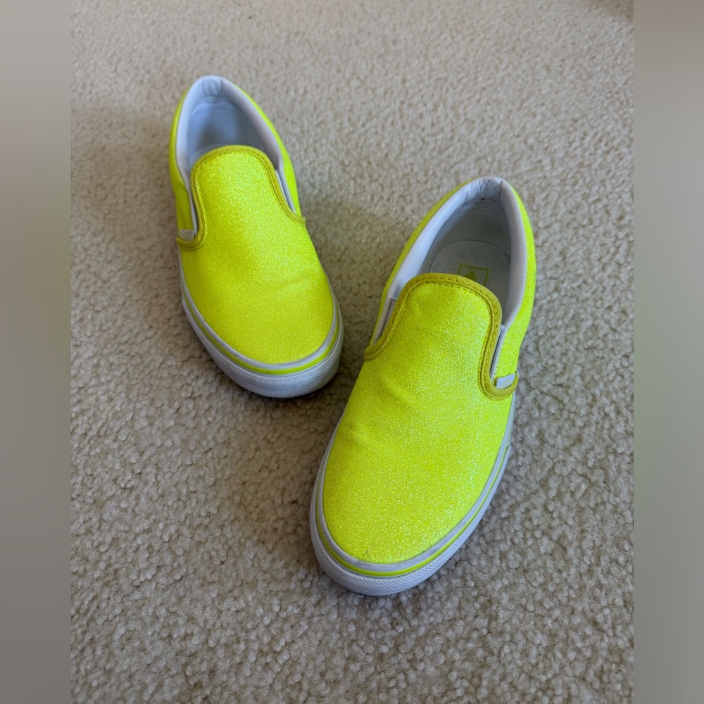 Vans Kid’s Sparkly Neon Slip-On Shoes